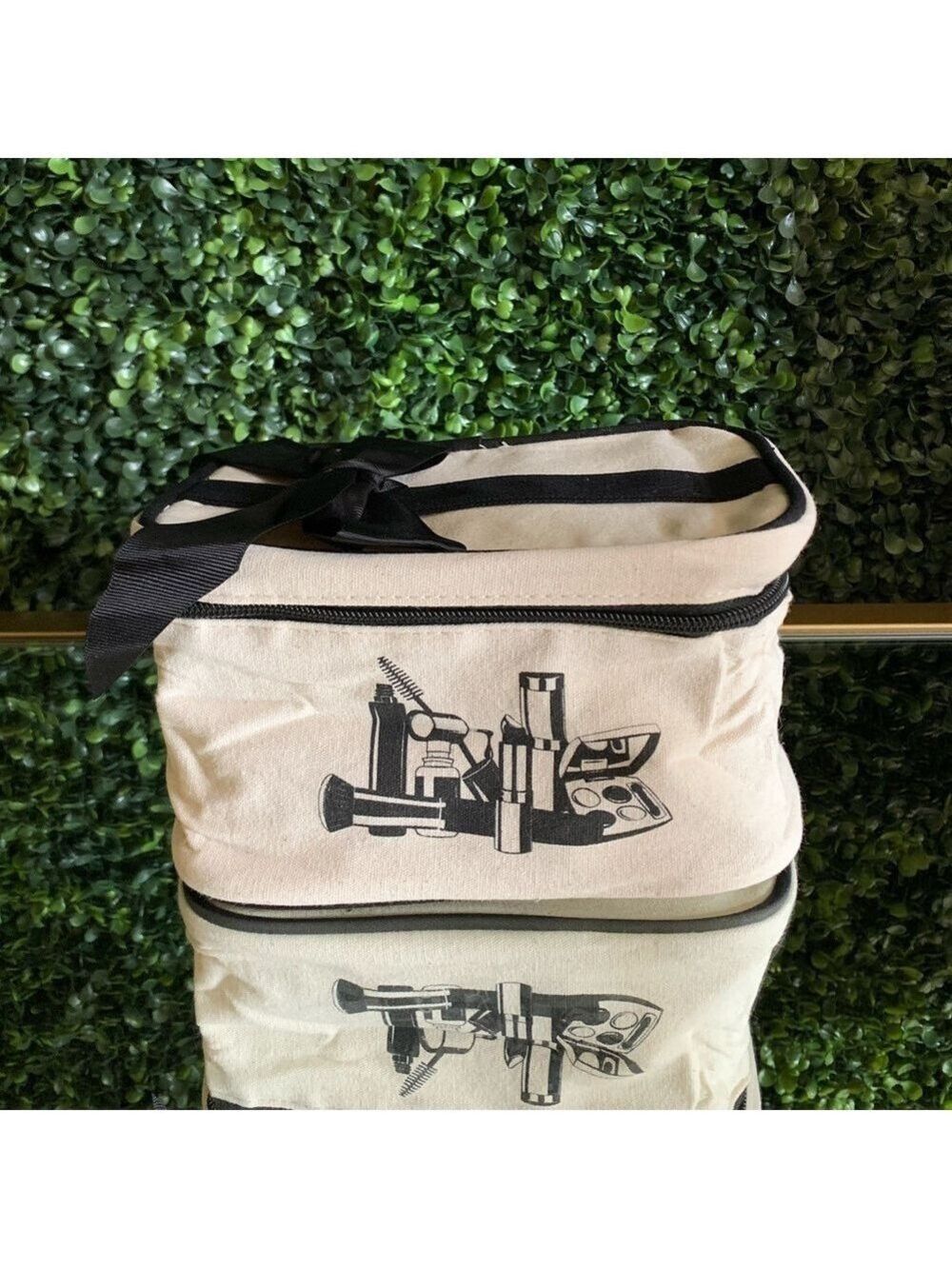 Hallmart Collectibles Canvas Cosmetics Bag | NEW | Makeup Bag